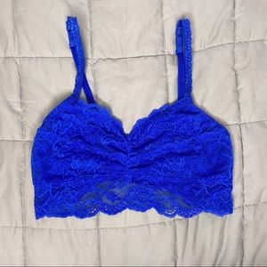 Pink Victoria’s Secret Lace Bralette Royal Blue